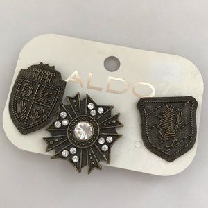 NWT Aldo Set of Three Military Inspired Pins